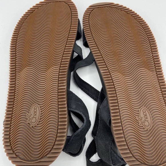 Chaco Rose Black Leather Strap Gladiator Sandals Sz 9 Women's JCH107806 - Picture 9 of 10